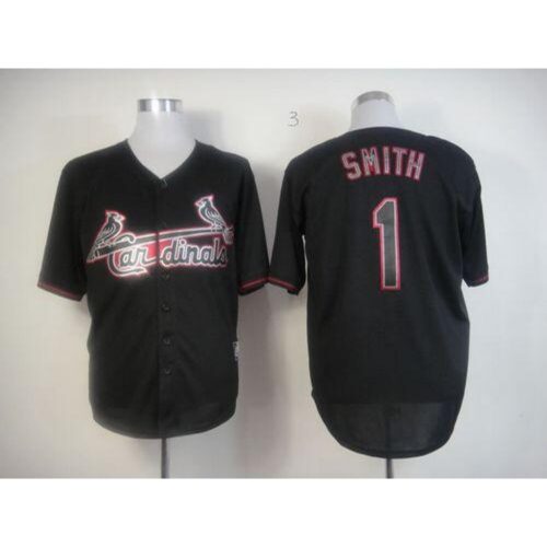 6863cf1095dfc_1 Cardinals #1 Ozzie Smith Black Fashion Stitched MLB Jersey