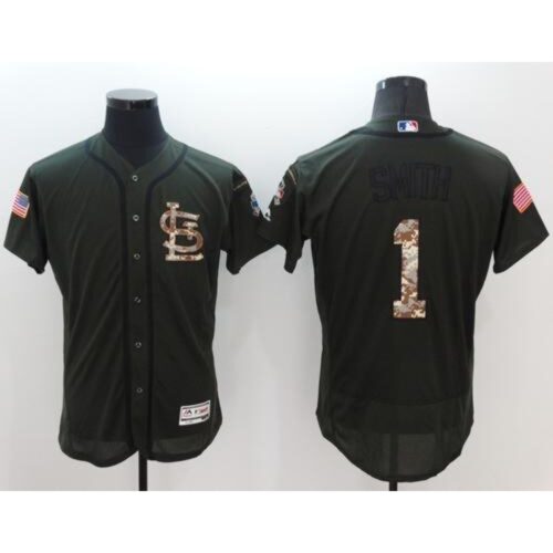 6863cf23164fb_1 Cardinals #1 Ozzie Smith Green Flexbase Authentic Collection Salute to Service Stitched MLB Jersey