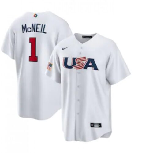 6863cf3928bfe_1 Men's USA Baseball #1 Jeff McNeil 2023 White World Baseball Classic Stitched Jersey
