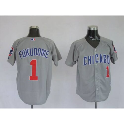 6863cfc442ed7_1 Cubs #1 Kosuke Fukudome Stitched Grey MLB Jersey