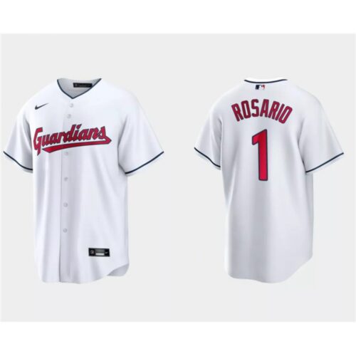 6863cff36ccc2_1 Men's Cleveland Guardians #1 Amed Rosario White Cool Base Stitched Jersey
