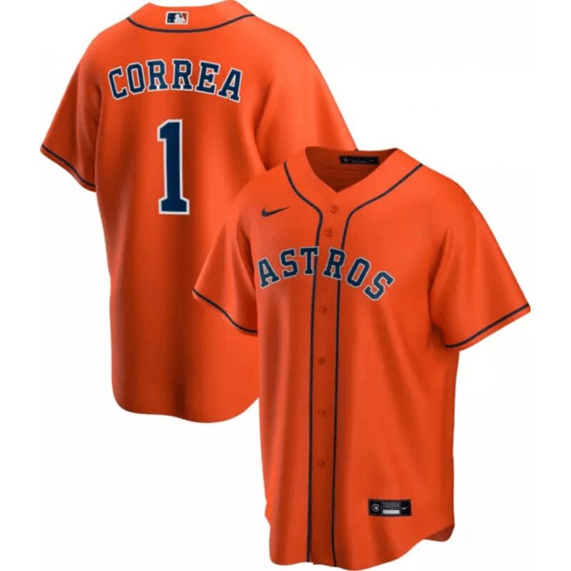 6863d04418bcb_1 Men's Houston Astros #1 Carlos Correa Orange Cool Base Stitched Jersey