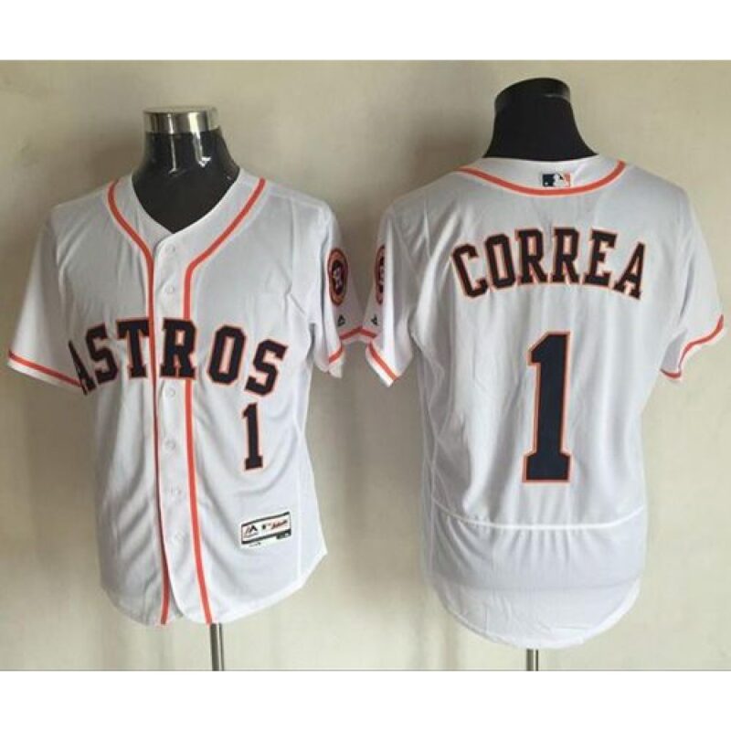 6863d0958a218_1 Astros #1 Carlos Correa White Flexbase Authentic Collection Stitched MLB Jersey