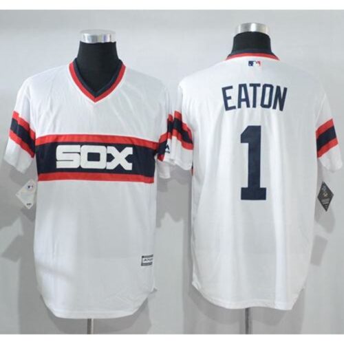 6863d09cc8c13_1 White Sox #1 Adam Eaton White New Cool Base Alternate Home Stitched MLB Jersey
