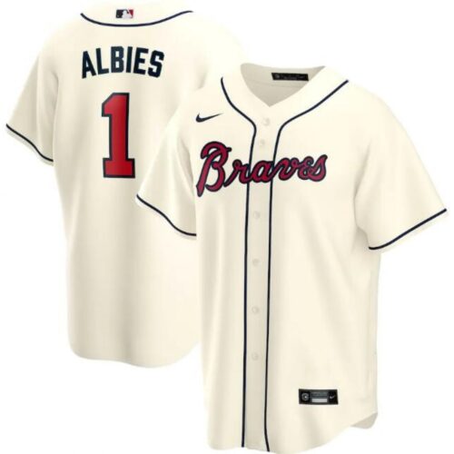 6863d0f636927_1 Men's Atlanta Braves #1 Ozzie Albies Cream Cool Base Stitched Jersey