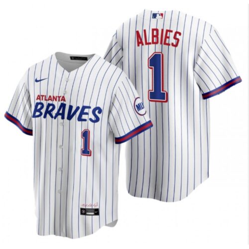 6863d1548f801_1 Men's Atlanta Braves #1 Ozzie Albies 2021 White City Connect Stitched Jersey