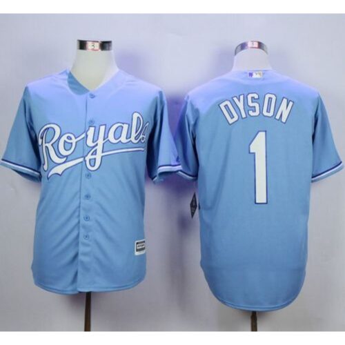 6863d17a7b49f_1 Royals #1 Jarrod Dyson Light Blue Alternate 1 New Cool Base Stitched MLB Jersey