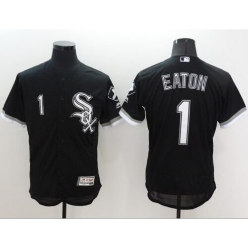 6863d1a7d4f38_1 White Sox #1 Adam Eaton Black Flexbase Authentic Collection Stitched MLB Jersey