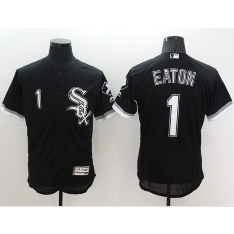 6863d1a7d4f38_1 White Sox #1 Adam Eaton Black Flexbase Authentic Collection Stitched MLB Jersey