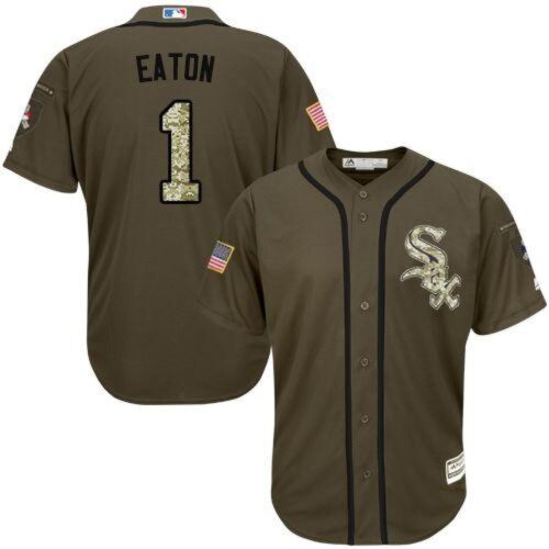 6863d1ab73c70_1 White Sox #1 Adam Eaton Green Salute to Service Stitched MLB Jersey