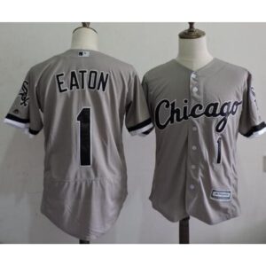 6863d1b5c34cb_1 White Sox #1 Adam Eaton Grey Flexbase Authentic Collection Stitched MLB Jersey
