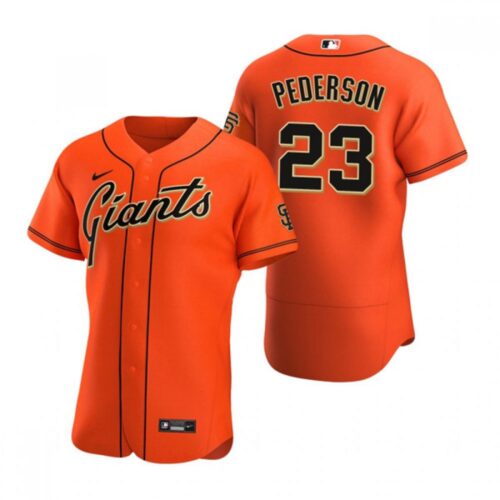 6863d237ba25f_1 Men's San Francisco Giants #23 Joc Pederson Orange Flex Base Stitched Jersey