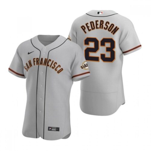 6863d23bc0c7c_1 Men's San Francisco Giants #23 Joc Pederson Grey Flex Base Stitched Jersey