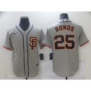 6863d242d3705_1 Men's San Francisco Giants #25 Barry Bonds Gray Cool Base Stitched Jersey