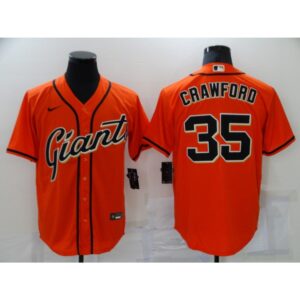 6863d249d4699_1 Men's San Francisco Giants #35 Brandon Crawford Orange Cool Base Stitched Jersey