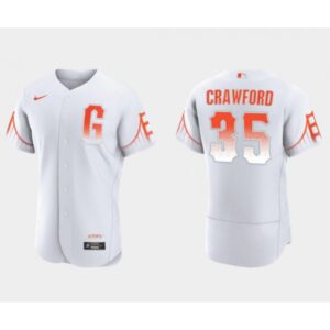 6863d250c8d7f_1 Men's San Francisco Giants #35 Brandon Crawford White City Connect Flex Base Stitched Jersey