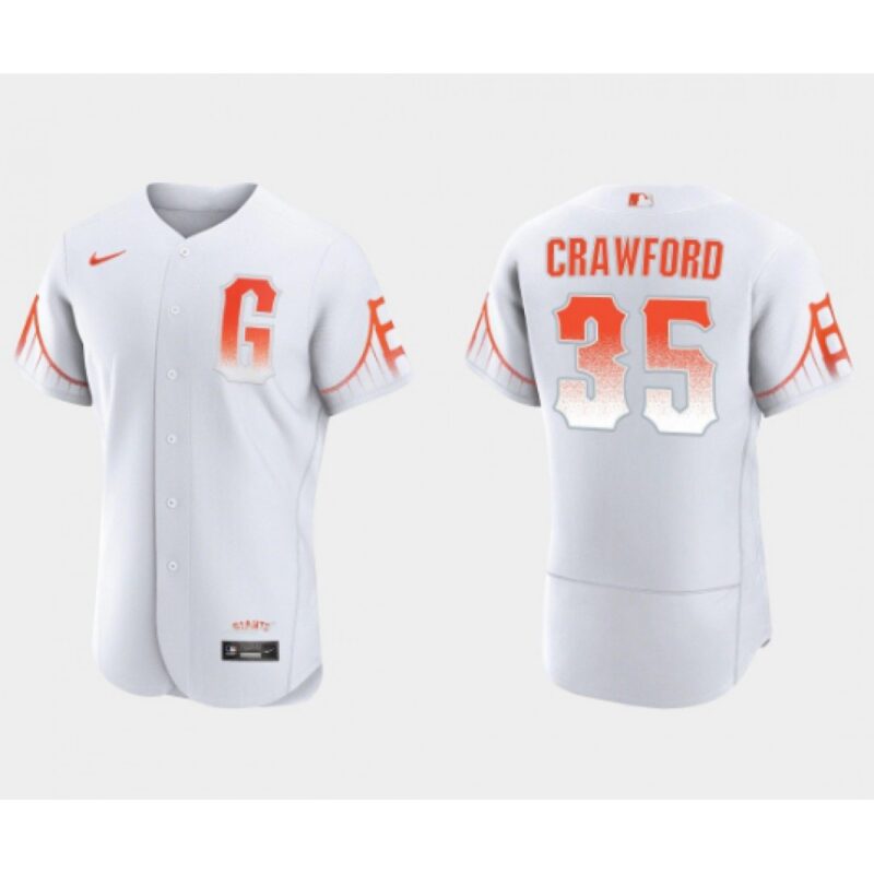 6863d250c8d7f_1 Men's San Francisco Giants #35 Brandon Crawford White City Connect Flex Base Stitched Jersey