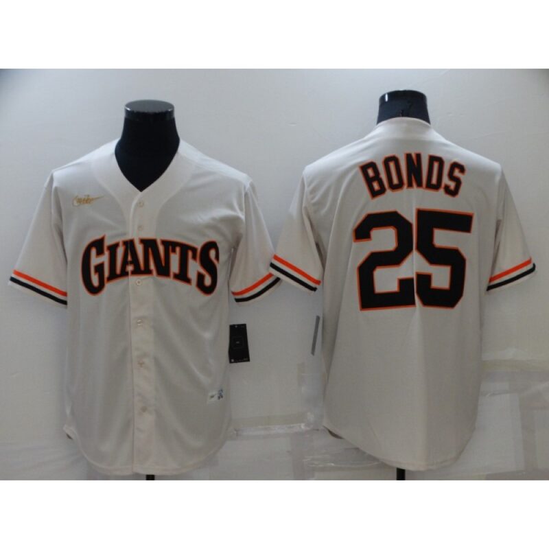 6863d2669c9ff_1 Men's San Francisco Giants #25 Barry Bonds Cream Cool Base Stitched Jersey