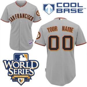6863d29ba2f3e_1 Giants Customized Authentic Grey Cool Base MLB Jersey w/2010 World Series Patch