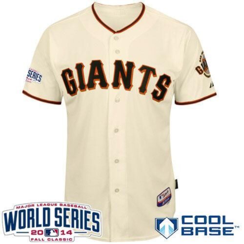 6863d2b8bea4b_1 Giants Blank Cream Cool Base W/2014 World Series Patch Stitched Youth MLB Jersey