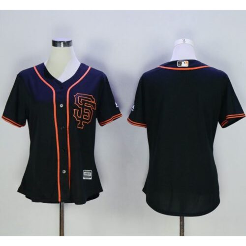6863d2c97382d_1 Giants Blank Black Alternate Women's Stitched MLB Jersey