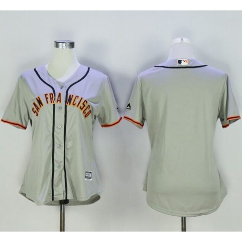 6863d2cecff35_1 Giants Blank Grey Women's Road Stitched MLB Jersey