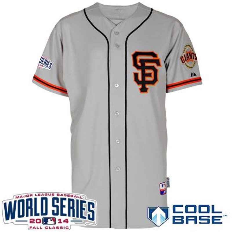 6863d2e44ba01_1 Giants Blank Grey Cool Base 2012 Road 2 W/2014 World Series Patch Stitched MLB Jersey