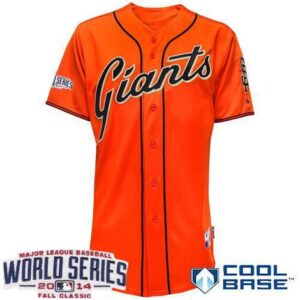 6863d2f09f2d0_1 Giants Blank Orange Cool Base W/2014 World Series Patch Stitched MLB Jersey