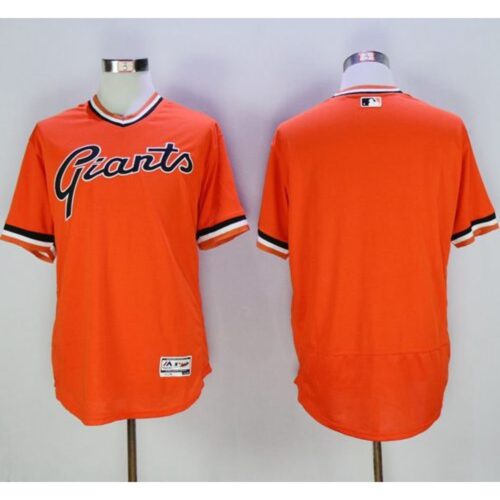 6863d2f6b8568_1 Giants Blank Orange Flexbase Authentic Collection Cooperstown Stitched MLB jerseys
