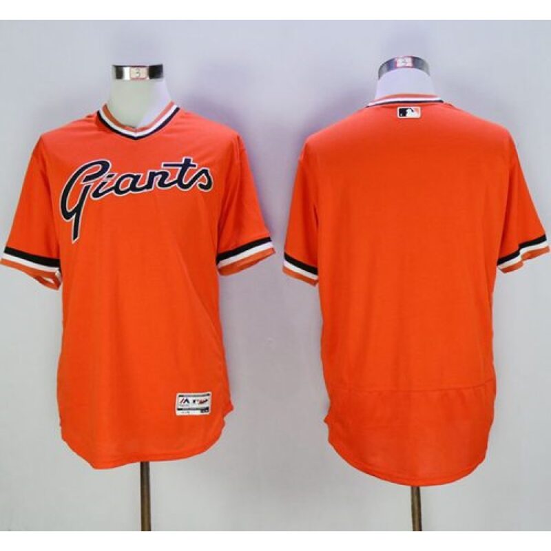 6863d2f6b8568_1 Giants Blank Orange Flexbase Authentic Collection Cooperstown Stitched MLB jerseys