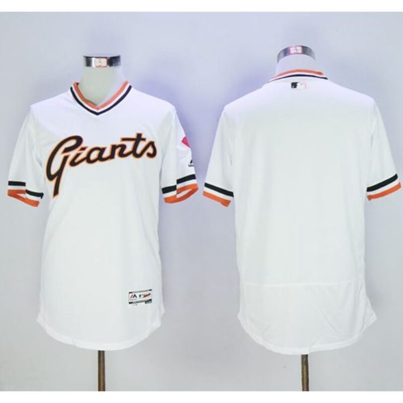6863d2f9c1a24_1 Giants Blank White Flexbase Authentic Collection Cooperstown Stitched MLB Jersey
