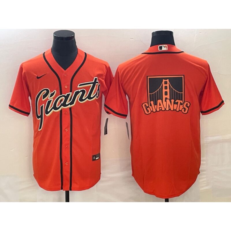 6863d3348313e_1 Men's San Francisco Giants Orange Team Big Logo Cool Base Stitched Baseball Jersey