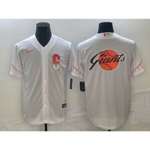 6863d33d3e00c_1 Men's San Francisco Giants White Team Big Logo Cool Base Stitched Baseball Jersey