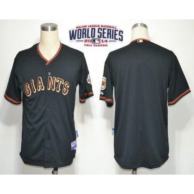 6863d354bc464_1 Giants Blank Black Cool Base W/2014 World Series Patch Stitched MLB Jersey