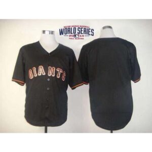 6863d3604b14a_1 Giants Blank Black Fashion W/2014 World Series Patch Stitched MLB Jersey