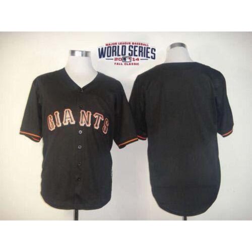 6863d3604b14a_1 Giants Blank Black Fashion W/2014 World Series Patch Stitched MLB Jersey