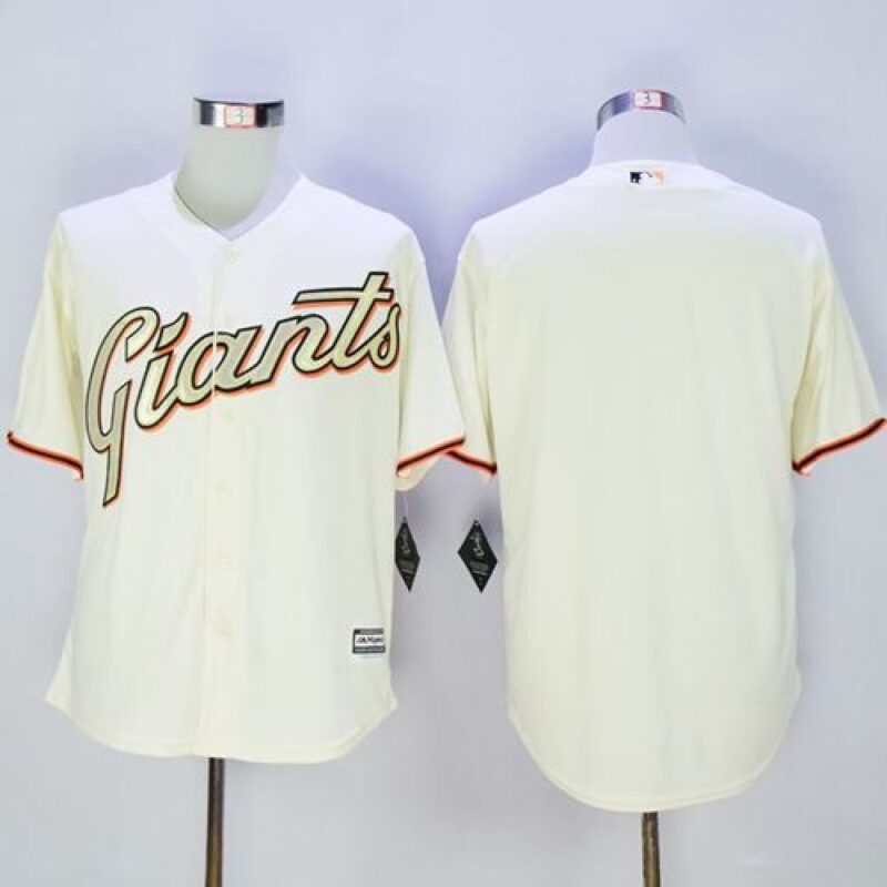 6863d369a91b5_1 Giants Blank Cream(Gold No.) New Cool Base Stitched MLB Jersey