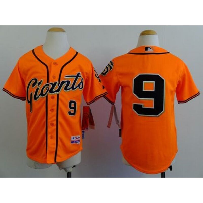 6863d3813b19f_1 Giants #9 Matt Williams Orange Alternate Stitched Youth MLB Jersey
