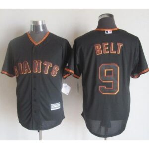 6863d3a233adc_1 Giants #9 Brandon Belt Black New Cool Base Stitched MLB Jersey
