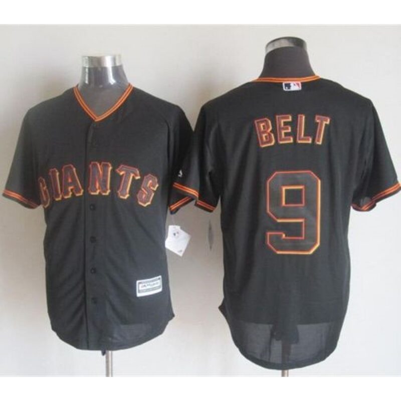 6863d3a233adc_1 Giants #9 Brandon Belt Black New Cool Base Stitched MLB Jersey