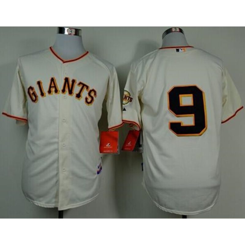 6863d3b119918_1 Giants #9 Brandon Belt Cream Cool Base Stitched MLB Jersey