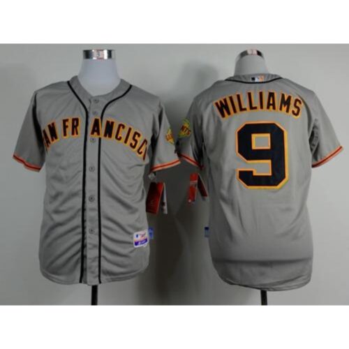 6863d3cac679a_1 Giants #9 Matt Williams Grey Road Cool Base Stitched MLB Jersey