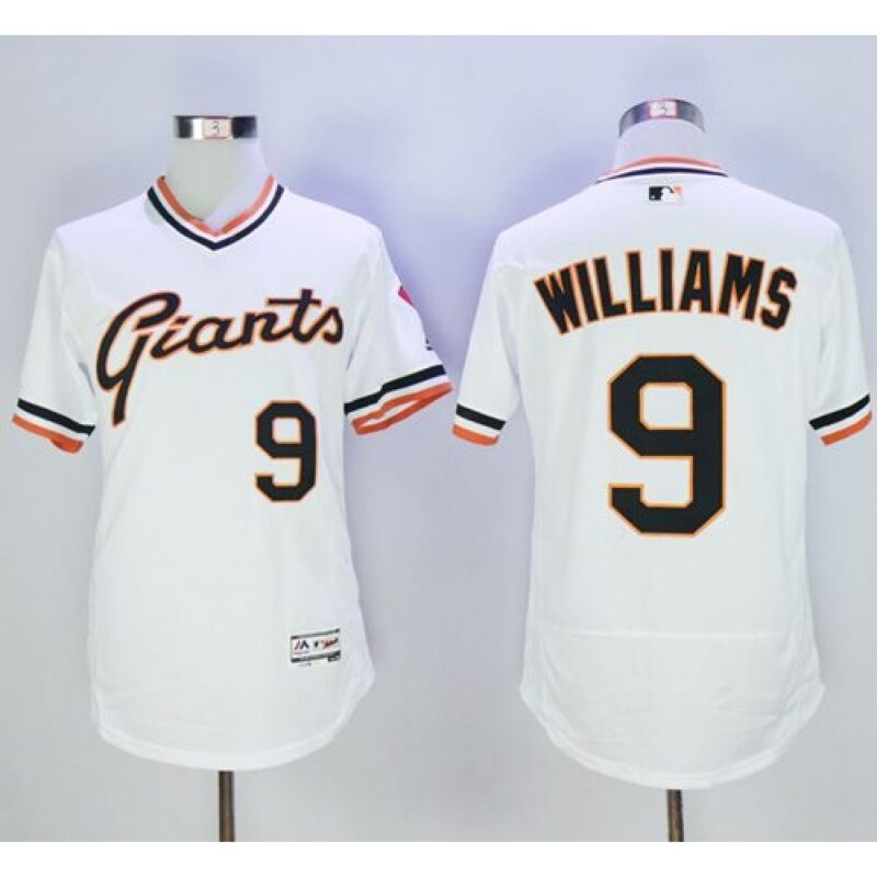 6863d3e53dcff_1 Giants #9 Matt Williams White Flexbase Authentic Collection Cooperstown Stitched MLB Jersey