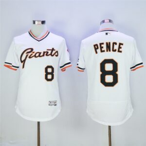 6863d41acd2fc_1 Men's San Franciscoc Giants #8 Hunter Pence White Cool Base Cooperstown Collection Player Stitched MLB Jersey