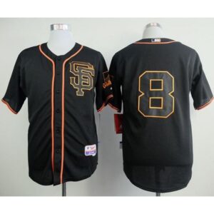 6863d41ea0658_1 Giants #8 Hunter Pence Black Alternate Cool Base Stitched MLB Jersey