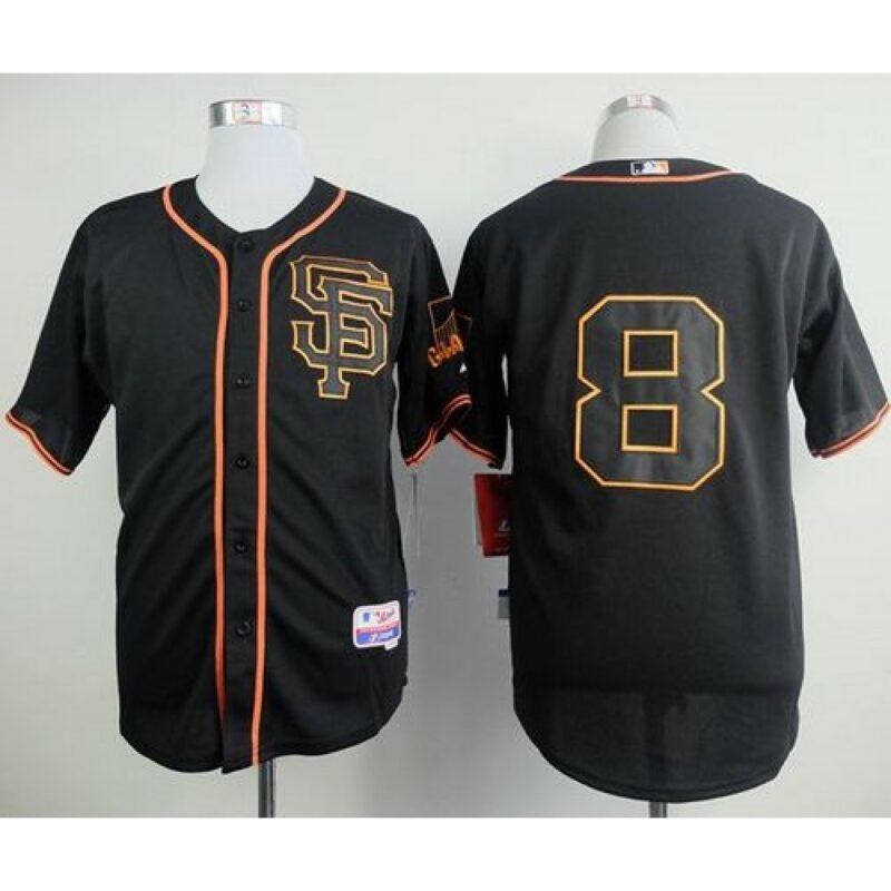 6863d41ea0658_1 Giants #8 Hunter Pence Black Alternate Cool Base Stitched MLB Jersey