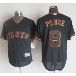 6863d4264dd64_1 Giants #8 Hunter Pence Black New Cool Base Stitched MLB Jersey