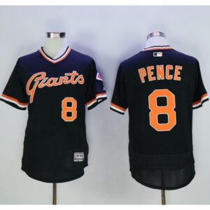 6863d431995ed_1 Giants #8 Hunter Pence Black Flexbase Authentic Collection Cooperstown Stitched MLB Jersey