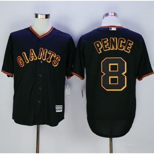 6863d435649c4_1 Giants #8 Hunter Pence Black New Cool Base Fashion Stitched MLB Jersey