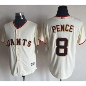 6863d4444d294_1 Giants #8 Hunter Pence Cream New Cool Base Stitched MLB Jersey